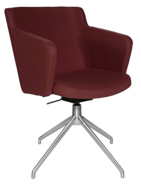 Topstar Besuchersessel SFH 1.0 bordeaux edelstahl, Optik matt Stoff 58,0 x 66,0 x 87,0 - 90,0 cm, 1 St.