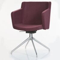 Topstar Besuchersessel SFH 1.0 bordeaux edelstahl, Optik...