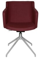 Topstar Besuchersessel SFH 1.0 bordeaux edelstahl, Optik matt Stoff 58,0 x 66,0 x 87,0 - 90,0 cm, 1 St.