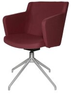 Topstar Besuchersessel SFH 1.0 bordeaux edelstahl, Optik matt Stoff 58,0 x 66,0 x 87,0 - 90,0 cm, 1 St.