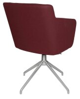 Topstar Besuchersessel SFH 1.0 bordeaux edelstahl, Optik matt Stoff 58,0 x 66,0 x 87,0 - 90,0 cm, 1 St.