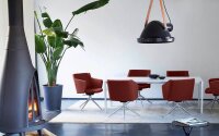 Topstar Besuchersessel SFH 1.0 bordeaux edelstahl, Optik matt Stoff 58,0 x 66,0 x 87,0 - 90,0 cm, 1 St.