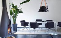 Topstar Besuchersessel SFH 1.0 dunkelblau edelstahl, Optik matt Stoff 58,0 x 66,0 x 87,0 - 90,0 cm, 1 St.