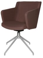 Topstar Besuchersessel SFH 1.0 dunkelbraun edelstahl, Optik matt Stoff 58,0 x 66,0 x 87,0 - 90,0 cm, 1 St.