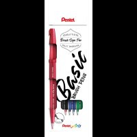 Pentel SES15C Brush-Pen farbsortiert, 4 St.