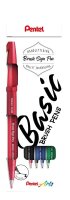 Pentel SES15C Brush-Pen farbsortiert, 4 St.