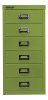 BISLEY MultiDrawer™ L296 Schubladenschrank grün 6 Schubladen 27,8 x 38,0 x 59,0 cm, 1 St.