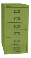 BISLEY MultiDrawer™ L296 Schubladenschrank grün 6 Schubladen 27,8 x 38,0 x 59,0 cm, 1 St.