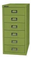 BISLEY MultiDrawer™ L296 Schubladenschrank grün 6 Schubladen 27,8 x 38,0 x 59,0 cm, 1 St.