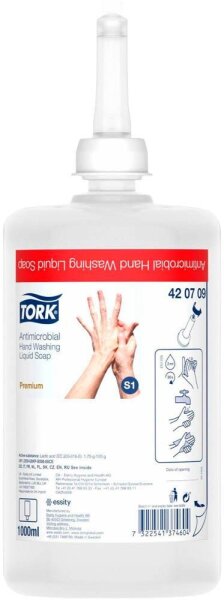 TORK S1 Premium Händedekontaminationsseife Flüssigseife 1 l, 1 St.