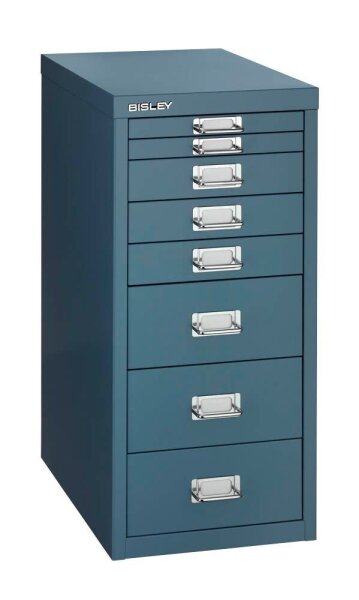 BISLEY MultiDrawer™ L298 Schubladenschrank blau 8 Schubladen 27,8 x 38,0 x 59,0 cm, 1 St.