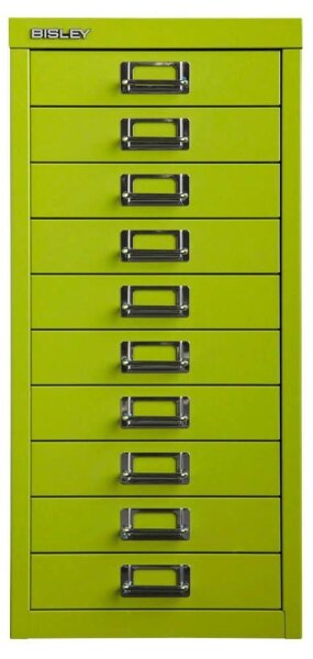 BISLEY MultiDrawer™ L2910 Schubladenschrank grün 10 Schubladen 27,8 x 38,0 x 59,0 cm, 1 St.