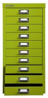 BISLEY MultiDrawer™ L2910 Schubladenschrank grün 10 Schubladen 27,8 x 38,0 x 59,0 cm, 1 St.