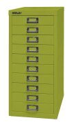 BISLEY MultiDrawer™ L2910 Schubladenschrank grün 10 Schubladen 27,8 x 38,0 x 59,0 cm, 1 St.