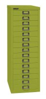 BISLEY MultiDrawer™ L3915 Schubladenschrank grün 15 Schubladen 27,8 x 38,0 x 85,7 cm, 1 St.