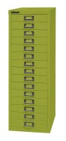 BISLEY MultiDrawer™ L3915 Schubladenschrank grün 15 Schubladen 27,8 x 38,0 x 85,7 cm, 1 St.