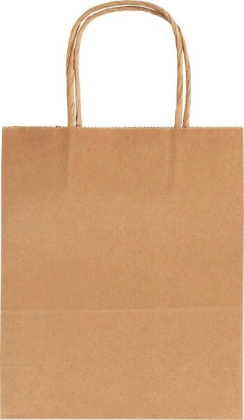 folia Papier-Tragetaschen M braun 18,0 x 21,0 cm, 20 St.