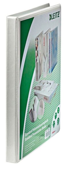 LEITZ Präsentationsringbücher 2-Ringe weiß 2,9 cm DIN A4, 6 St.