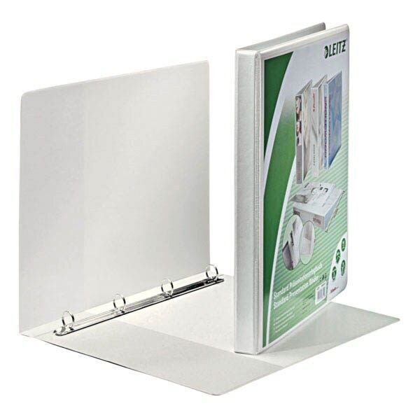 LEITZ Präsentationsringbücher 4-Ringe weiß 2,9 cm DIN A4, 6 St.