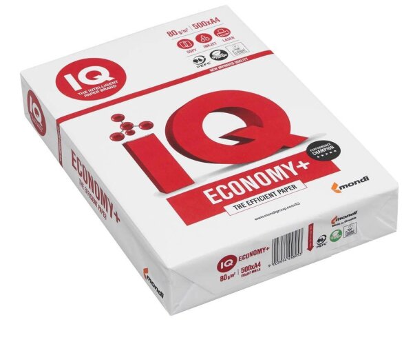 IQ Kopierpapier ECONOMY+ DIN A4 80 g/qm 500 Blatt