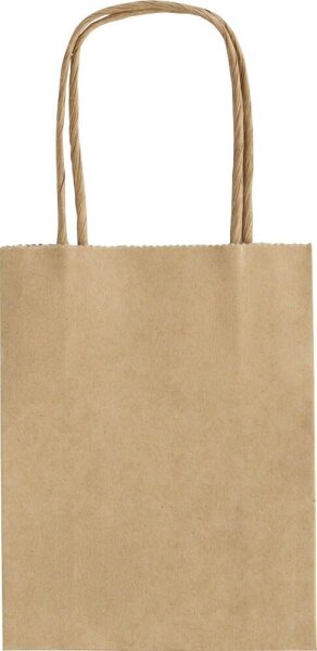 folia Papier-Tragetaschen S braun 12,5 x 15,0 cm, 20 St.