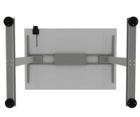 HAMMERBACHER XMST19 elektrisch höhenverstellbarer Schreibtisch lichtgrau rechteckig, T-Fuß-Gestell silber 180,0 x 80,0 cm