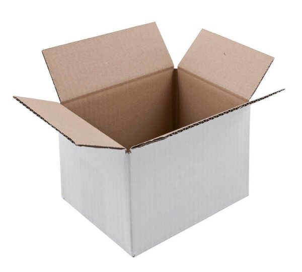 Nestler Wellpapp-Faltkartons 1-wellig weiß 21,0 x 15,0 x 13,7 cm Außenmaß, 20 St.