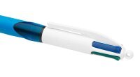 BIC 4-Farben-Kugelschreiber 4 Colours GRIP Medium blau/weiß, Schreibfarbe: schwarz, blau, rot, grün, 1 St.