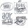 ONLINE® Calli.Brush Double Grey Brush-Pens farbsortiert, 5 St.