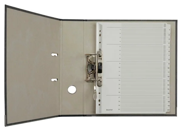 LEITZ Ordnerregister DIN A4 Vollformat 1-20 grau...