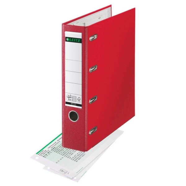 LEITZ Doppelordner rot Karton 7,5 cm, 1 St.