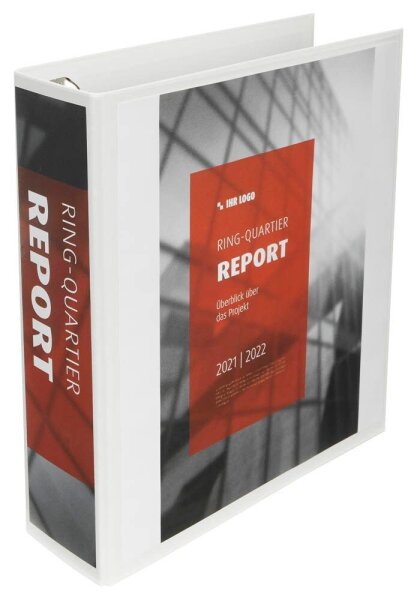 VELOFLEX VELODUR® Präsentationsringbücher 4-Ringe weiß 8,5 cm DIN A4, 10 St.