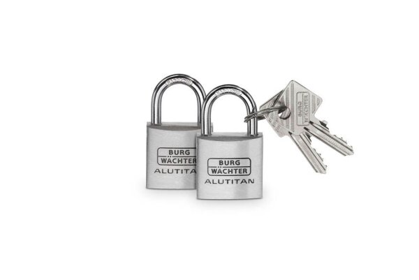 BURG WÄCHTER Vorhängeschlösser Duo 77040 SB silber, 2 St.