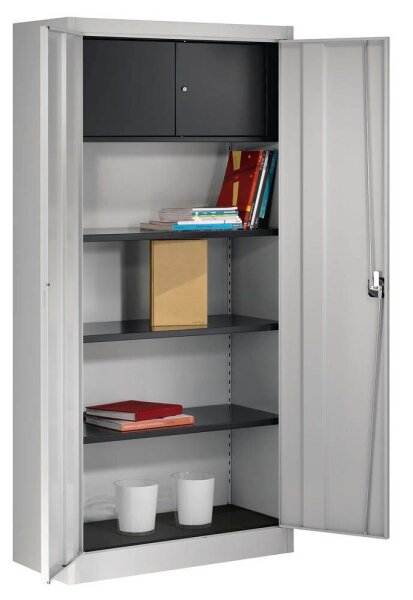 mauser Stahlschrank 790065A0 lichtgrau 3 Fachböden 95,0 x 42,0 x 195,0 cm, aufgebaut, 1 St.