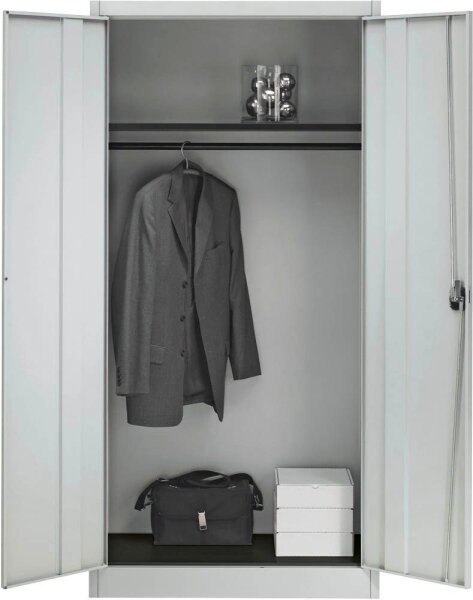 mauser Stahlschrank 790126A0 lichtgrau 1 Fachboden 95,0 x 50,0 x 195,0 cm, aufgebaut, 1 St.