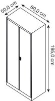 mauser Stahlschrank BF 5-6 GA  - 7035/7035 lichtgrau 1 Fachboden 60,0 x 50,0 x 195,0 cm, aufgebaut, 1 St.
