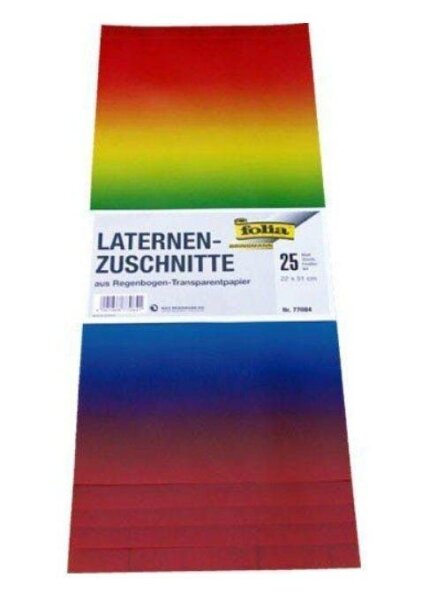 folia Transparentpapier farbsortiert 115 g/qm 25 Blatt