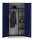 mauser Stahlschrank BF 5K  - 7035/5003 lichtgrau, saphirblau 3 Fachböden 95,0 x 50,0 x 195,0 cm, aufgebaut, 1 St.