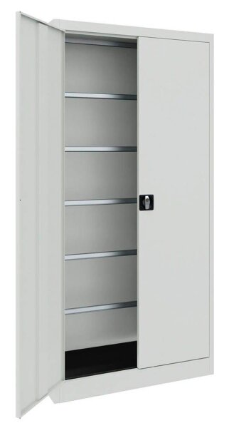 mauser Stahlschrank BF 5 PLZ  - 7035/7035 lichtgrau keine Fachböden 95,0 x 50,0 x 195,0 cm, aufgebaut, 1 St.