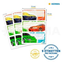 HERMA Schuletiketten 5599 Tuning, 9 Etiketten