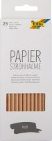folia Strohhalme KRAFT braun Papier, knickbar, 25 St.