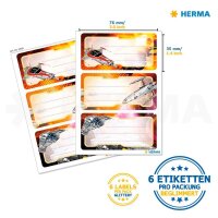 HERMA Schuletiketten 5589 Raumschiff, 6 Etiketten