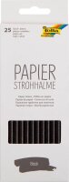 25 folia Strohhalme BLACK schwarz  ( 12590 )