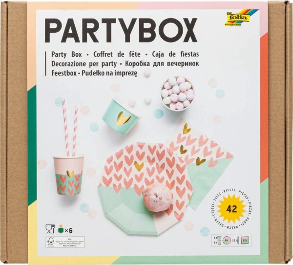 folia Party-Set Herze 36-tlg., 1 St.