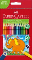FABER-CASTELL Jumbo Buntstifte farbsortiert, 12 St.