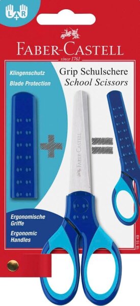 FABER-CASTELL Kinderschere Grip blau 13,5 cm