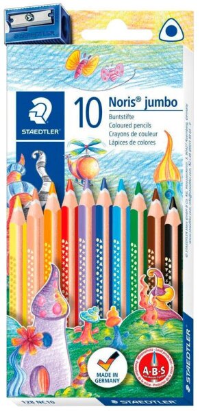 STAEDTLER Noris Club® jumbo Buntstifte farbsortiert, 10 St.