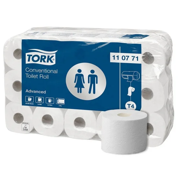 TORK Toilettenpapier T4 Advanced 2-lagig Recyclingpapier,...