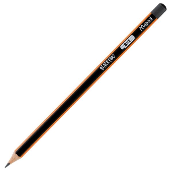 maped BLACKPEPS Bleistifte B schwarz/orange, 12 St.