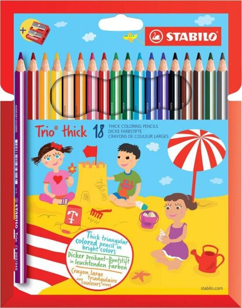 STABILO Trio® Swano Buntstifte farbsortiert, 18 St.